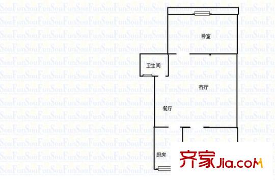 勝利莊小區(qū) 2室 戶型圖