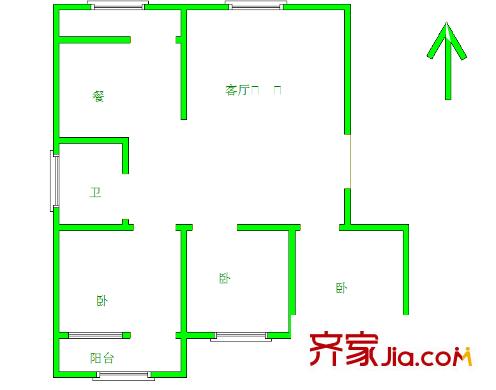 勝利莊小區(qū) 3室 戶型圖