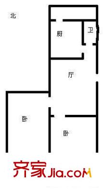 陳莊大街宿舍 2室 戶型圖