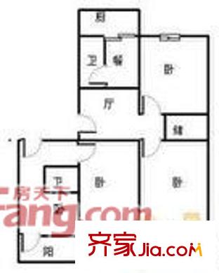  陳莊大街宿舍 4室戶(hù)型圖