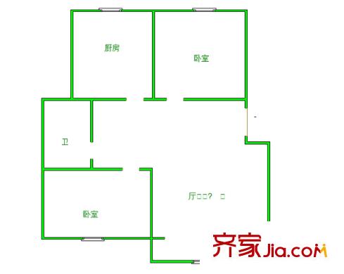 五環(huán)花苑 2室 戶型圖