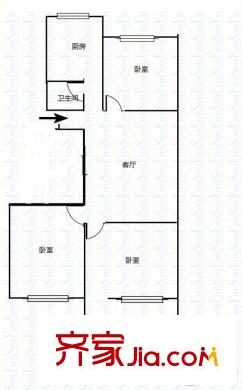 桃園小區(qū) 3室 戶(hù)型圖