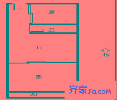 裕園小區(qū) 1室 戶(hù)型圖