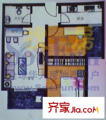 魯鐵花樣年華 2室 戶型圖
