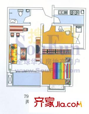 魯鐵花樣年華 2室 戶型圖