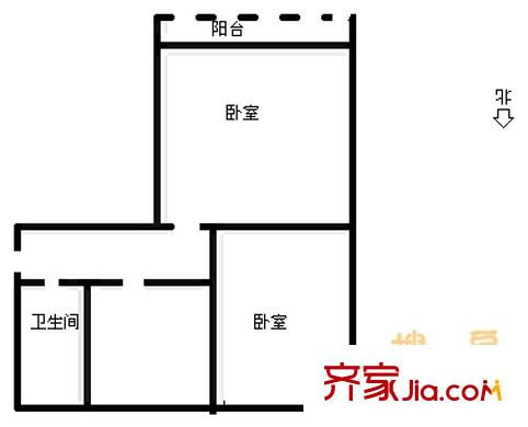 化纖小區(qū)戶型圖2室 戶型圖 2室1衛(wèi)1廚