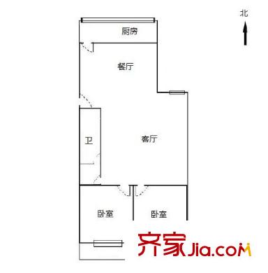 百興家園 2室 戶型圖