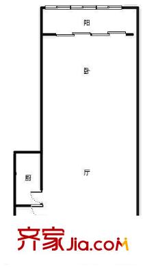 德裕家園 1室 戶型圖
