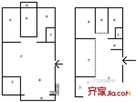 新天地小區(qū)5室戶型圖