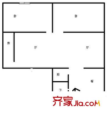 新天地小區(qū) 2室 戶型圖