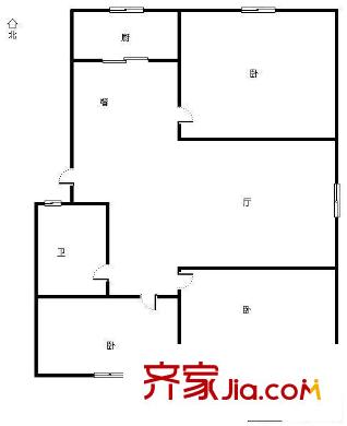明星小區(qū) 3室 戶型圖