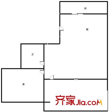 金田苑小區(qū) 2室 戶型圖