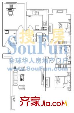 海蔚廣場 3室 戶型圖