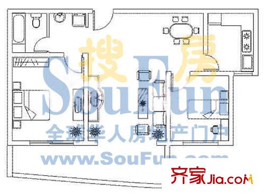 海蔚廣場 2室 戶型圖