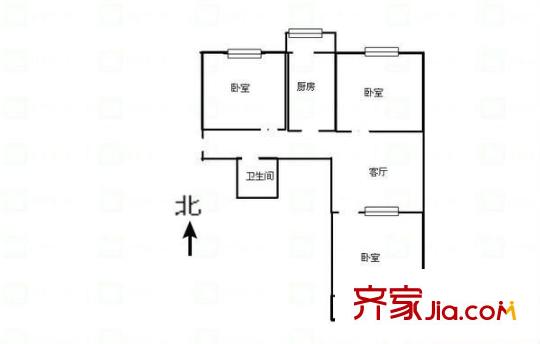 裕園小區(qū) 3室 戶(hù)型圖