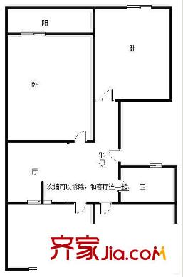鐵路玉函小區(qū) 3居室 戶型圖