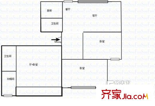 金河鳳鳴山莊戶型圖鳳鳴山莊 3居室 戶型圖 3室2廳2衛(wèi)1廚