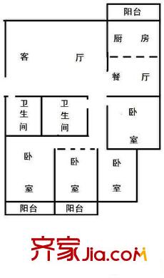 鴻建花園 4室 戶型圖