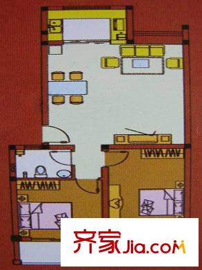 城投美里新居戶型圖戶型圖 2室2廳1衛(wèi)