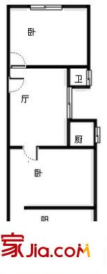 樂山小區(qū) 2室 戶型圖