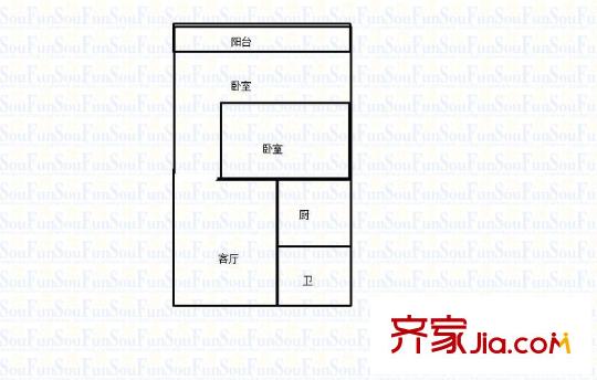 德裕家園 2室 戶型圖
