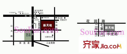 新天地小區(qū)交通圖