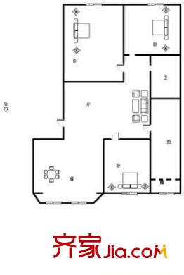 新天地小區(qū) 3室 戶型圖