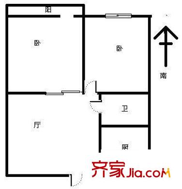新龍家園 2室 戶型圖