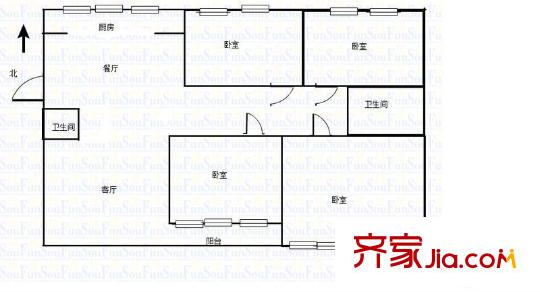 制錦市小區(qū) 4室 戶型圖