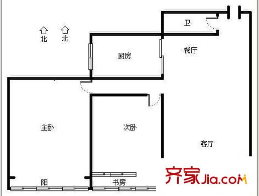 實(shí)力榮祥花園 2室 戶型圖