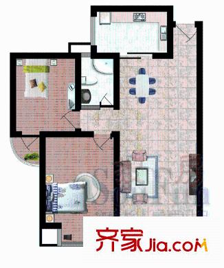 實(shí)力榮祥花園 2室 戶型圖