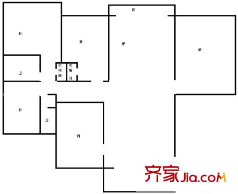 綠地新里盧浮公館 4室 戶型圖