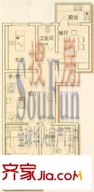西苑小區(qū)戶型圖三室兩廳一衛(wèi)戶型 3室2廳1衛(wèi)