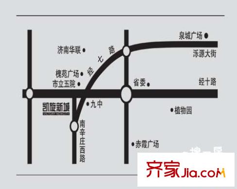凱旋新城交通圖