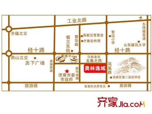 魯邦?奧林逸城區(qū)位圖