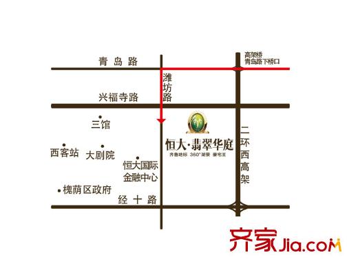 恒大翡翠華庭區(qū)位圖