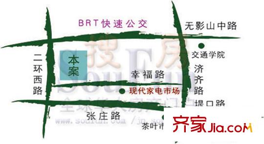 泉城花園交通圖