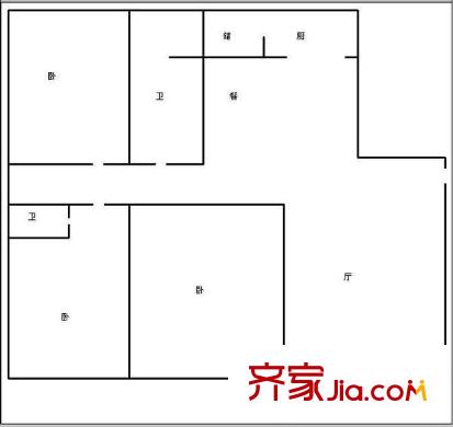 泉城花園4室 戶型圖