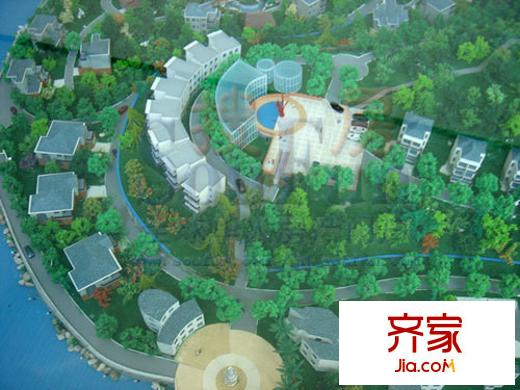 琵琶島山水豪庭實(shí)景圖沙盤