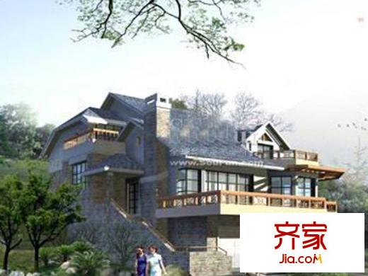 臥虎山原生態(tài)別墅區(qū)外景圖 
