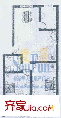 南山麗景戶型圖2室2廳1衛(wèi)