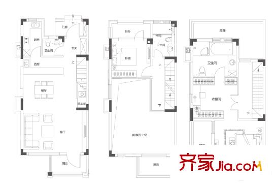 華潤城?仰山二期山居?祗祿戶型 2室2廳3衛(wèi)1廚