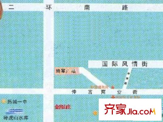 金宮山莊交通圖區(qū)位圖