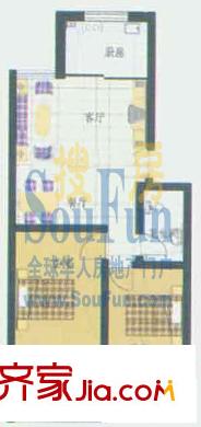 仲宮山水庭院戶型圖2室2廳1衛(wèi)
