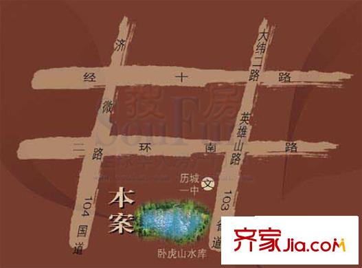 臥虎山原生態(tài)別墅區(qū)交通圖