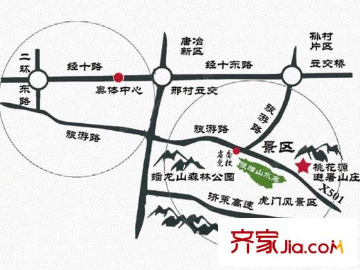 桃花源避暑山莊一期交通圖