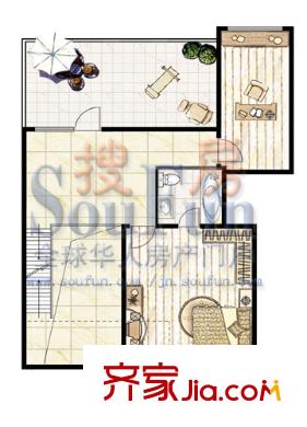 祺苑戶型圖13582556 1室