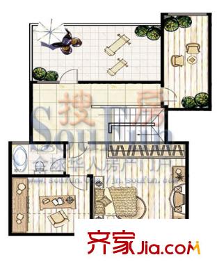 祺苑戶型圖13582569 1室