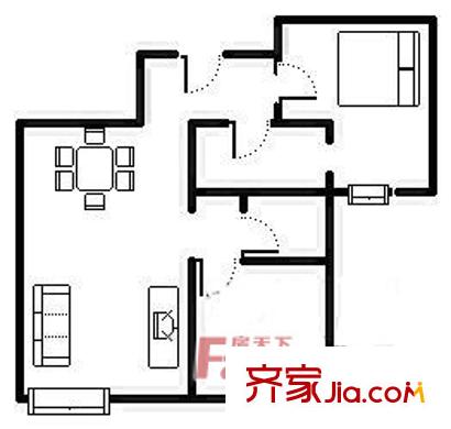 悉尼花鄉(xiāng)戶型圖戶型圖 2室1廳1衛(wèi)1廚