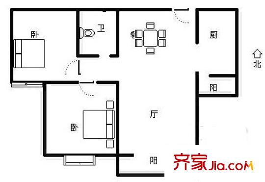 悉尼花鄉(xiāng)戶型圖戶型圖 2室2廳1衛(wèi)1廚